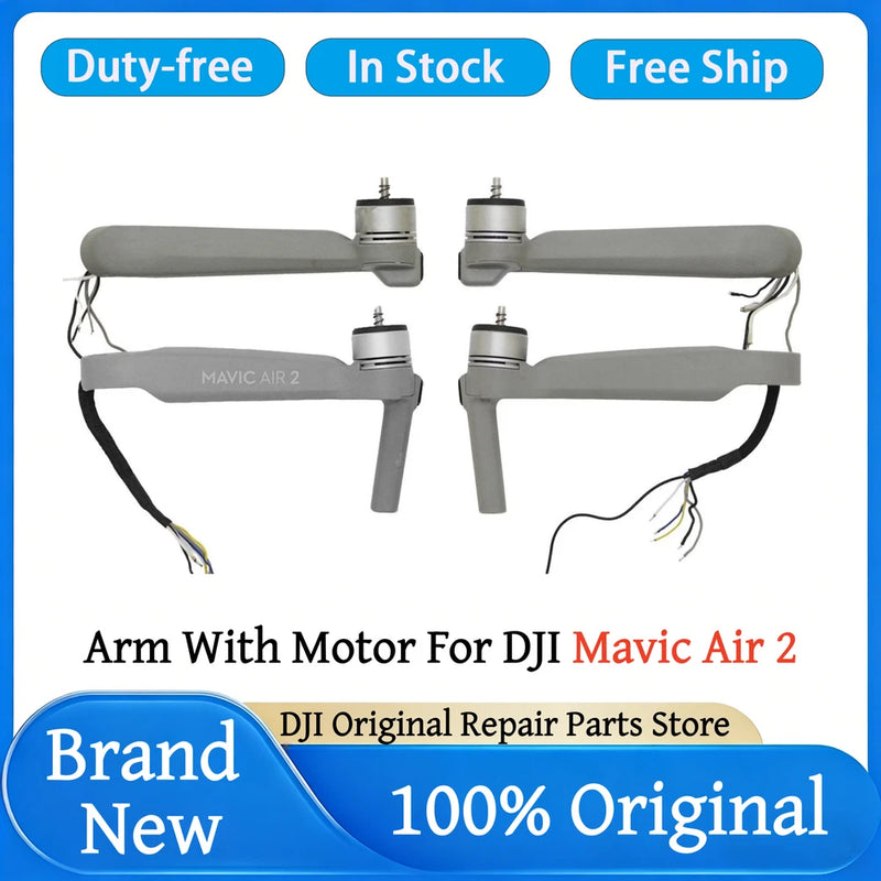 DJI drone arm motor set with four grey arms and attached motors, repair part