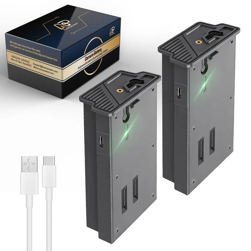 Pack 6000mAh Rechargeable Lithium Batteries for Reveal Trail Cam USB-C Battery