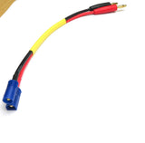 EC3 Male Charging Cable to 4 MM Banana Male Plugs Lipo Batteries