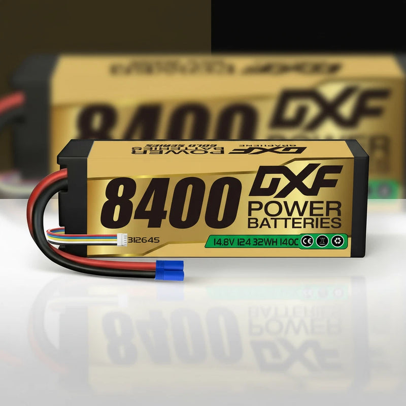 2xDXF 4S LiPo Battery 14.8V 140C 8400mAh EC5 RC Car Truck Helicopter Racing