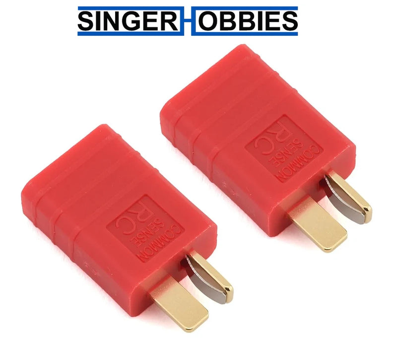 Common Sense RC CSDTFDM-2PK One Piece Adapter T-Style Male to Traxxas Female (2) Battery