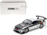 NISSAN TOP SECRET SILVIA S15 RHD CHROME 1/64 INNO MODELS IN64-S15TS-TASKL25