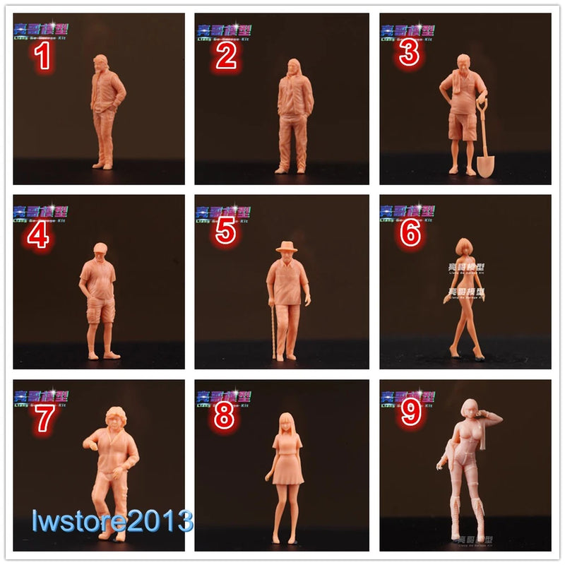 1/64 1/43 Girl Man Miniatures Figures Model Scene Props For Cars Toys LG0004