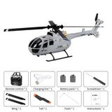 1/48 C186 Flybarless RC Helicopter with Barometer Altitude Hold Gyro Battery