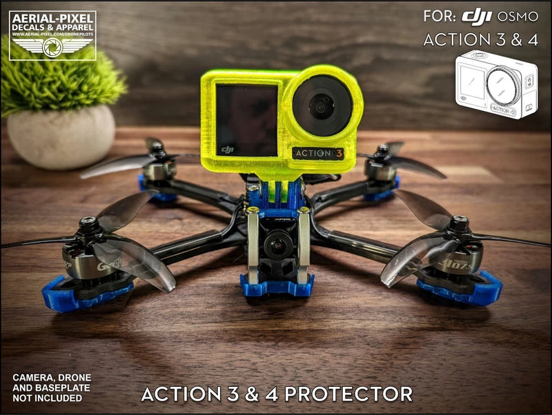 DJI Osmo Action 4 or 3 Protector and GoPro Mount For FPV - Choose From 9 Colors