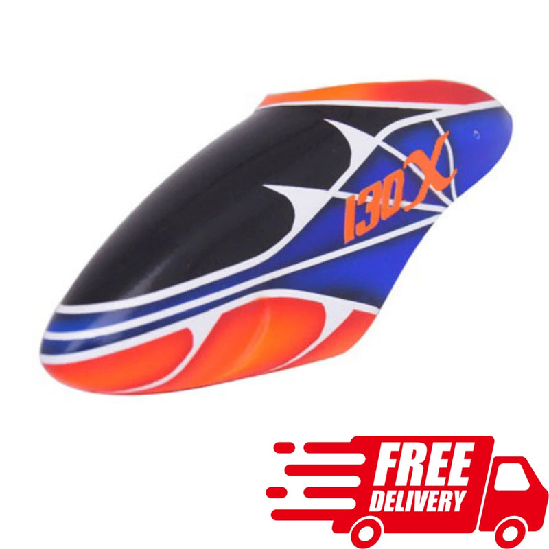 FUSUNO Spiderman Airbrush Fiberglass Canopy 130 X RC Helicopter Type R Part