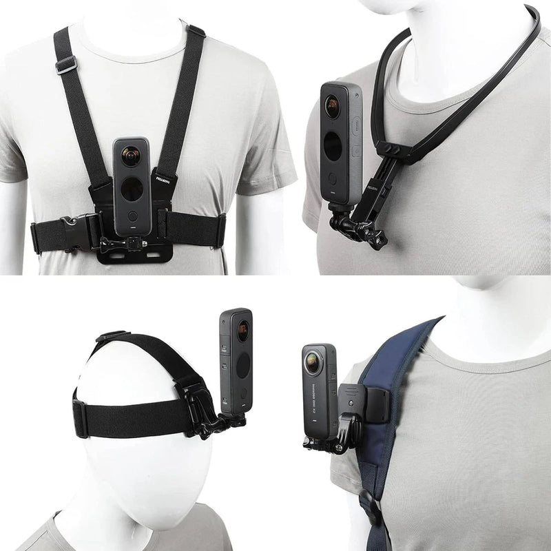 Insta360 ONE X3 X2 Camera Mount Chest Head Backpack Neck Strap Holder Kit