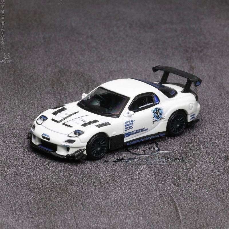 Mazda RX-7 FD3S RE Amemiya 1:64 Diecast Model - Alloy w/ Blister Card