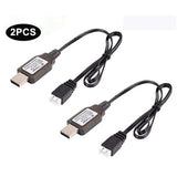 2PCS 7.4V Lipo Battery USB Charger Cable for Skytech H100 H101 H102 H101 H105
