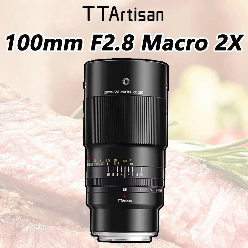 TTArtisan 100mm F2.8 Macro 2x Full Frame Lens for Canon Nikon Sony Fuji L-Mount