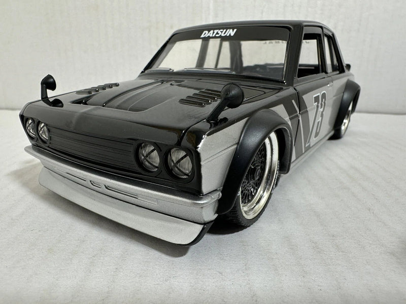 JADA JDM TUNERS 1973 DATSUN 510 BLACK 1:24 DIECAST MODEL CAR NEW NO BOX