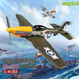 VOLANTEX P51 Mustang RC Plane 2.4G 4CH Remote Airplane 6 Axis Stunt Glider RTF