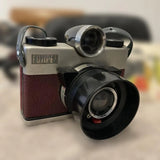 FUJIPET camera, body color RED, with rare manual and case.
