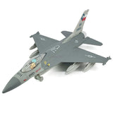 1:72 F16 Fighter Jet Model Diecast Military Toy Airplane Toys for Boys Kids Gray Battery