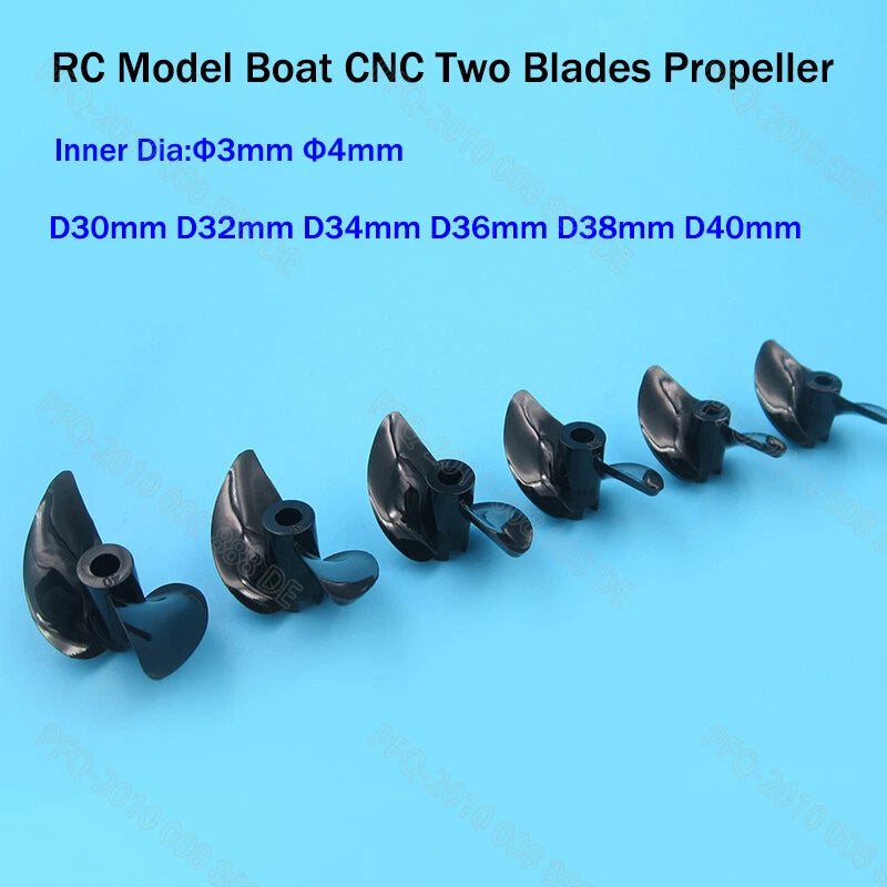 RC Model Boat CNC Two Blades Propeller ??3mm ??4mm High Speed Propellers Fittings