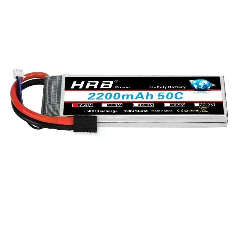 HRB 3S LiPo Battery 11.1V 50C 5000mAh Dean T Sofecase for RC Car Helicopter Boat Battery