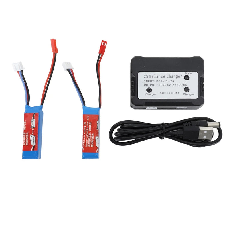 7.4V 400mAh RC Lipo Battery With 2S Balance Charger For 1/28 RC Car NY Battery