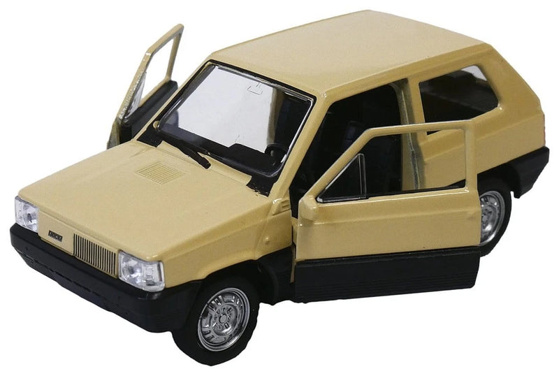 Fiat Panda Italian Classic Car Model Toy Cream Diecast 1:34-1:39 Scale Welly