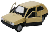 Fiat Panda Italian Classic Car Model Toy Cream Diecast 1:34-1:39 Scale Welly