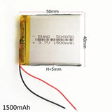 For Moblie phone  504050 3.7V 1500mAh Lipo Li Polymer Rechargeable Battery 3P