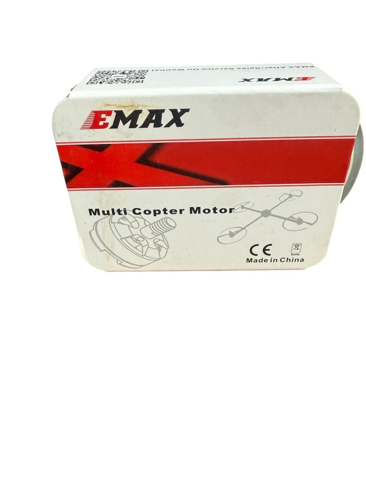 EMAX MT2204 multicopter motor retail box, red and white with logo and label