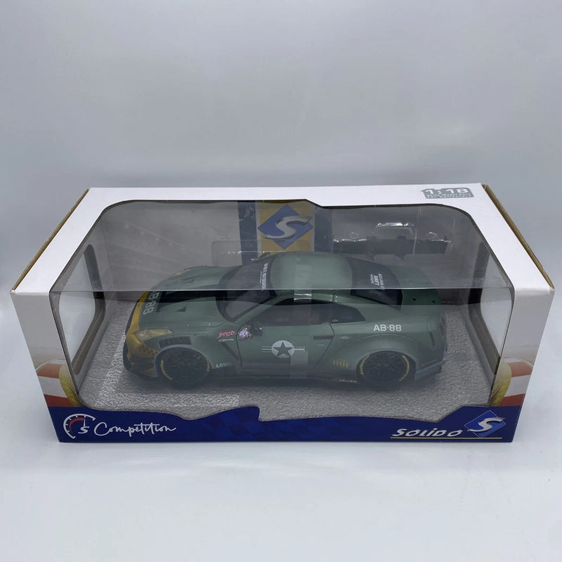 Solidos 1/18 NISSAN GT-R R35 LB TYPE 2 Metal Diecast Model Car Toy Green In Box
