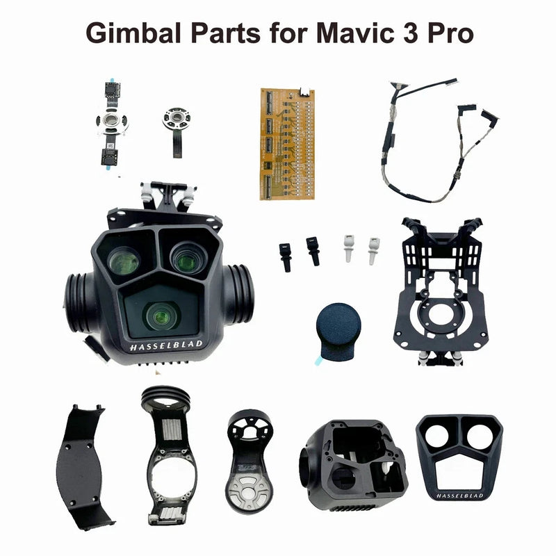 Drone gimbal vibration absorbing board with PTZ cable and connectors