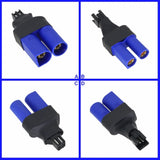 EC5 to SM 2P no-wires battery adapter with blue connector and black housing