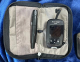 Glucose monitoring kit bag with Accu-Chek Guide meter and lancet pen
