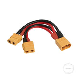 XT60 Parallel Battery Connector 14AWG Cable XT60 Y Splitter 1 Male to 2 Female Converter