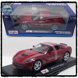 Maisto 1:18 Scale 2014 Corvette Stingray Coupe in Red Diecast Model Car
