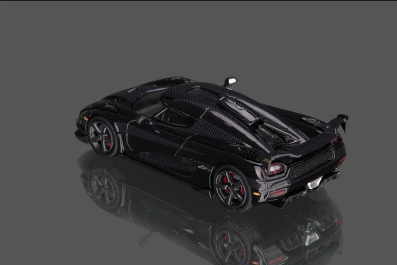 KOENIGSEGG AGERA RS BLACK CARBON 1/64 DIECAST CAR MODEL BY SC MODELS