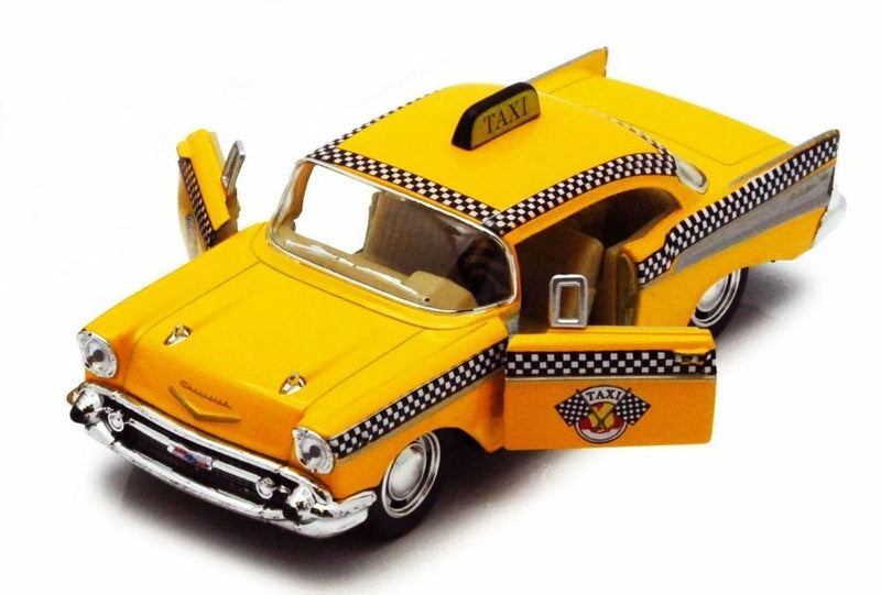 Brand New 5" Kinsmart 1957 Chevrolet Bel Air Taxi Diecast Model Toy Car 1:40
