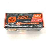 Spektrum 11.1V 2200mAh 3S 100C Smart G2 LiPo Battery: IC3 Soft Case