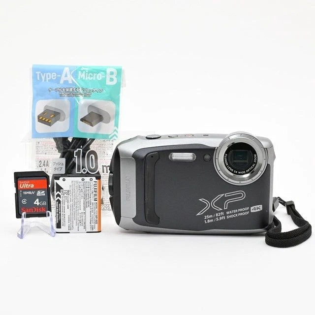 FUJIFILM XP140 Dark Silver Waterproof Shockproof Compact Camera