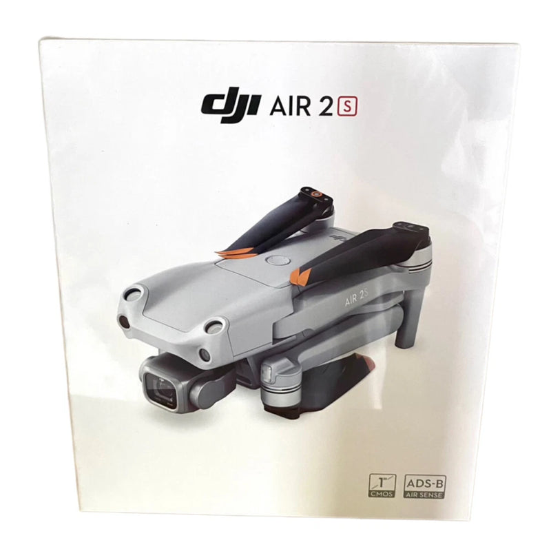 DJI Air 2S drone with camera module, shown in retail packaging