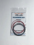 Model car battery cable set, red and black wires, 4 ft total, for 1/24 and 1/25.
