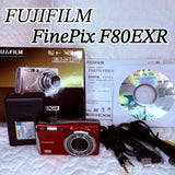 Fujifilm FinePix F80EXR Digital Camera Red with Box & Battery From Japan