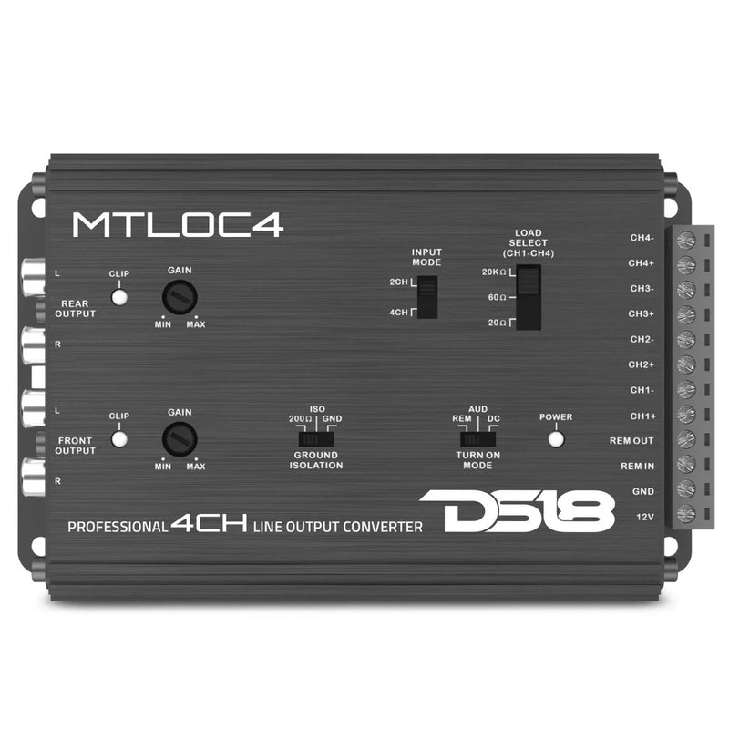 DS18 MTLOC4 4-Channel High-to-Low Line Output Converter Remote/Automatic Turn-On