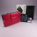 Panasonic Digital Camera Lumix DMC-FP2 14.1MP Red Tested Full Working Set *Read*