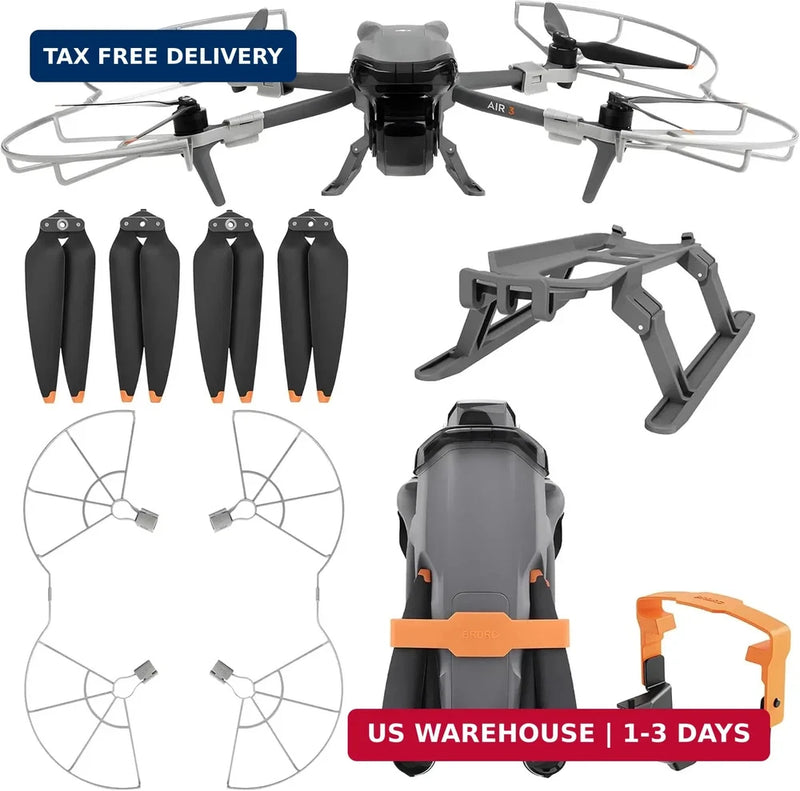 Propellers for DJI Air 3S Drone - 4Pcs Accessories Set with Propeller Guard Prot