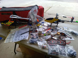 *Massive*  Heavily Upgraded Align Helicopters Lot Parts Lot Carry Case Etc