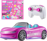 Hot Wheels Barbie RC Toy Car, Remote-Control Pink Convertible, Converter