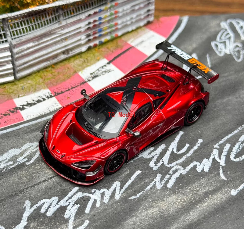 TG CM 1:64 Red 720S GT3X Racing Sports Model Diecast Metal Car New