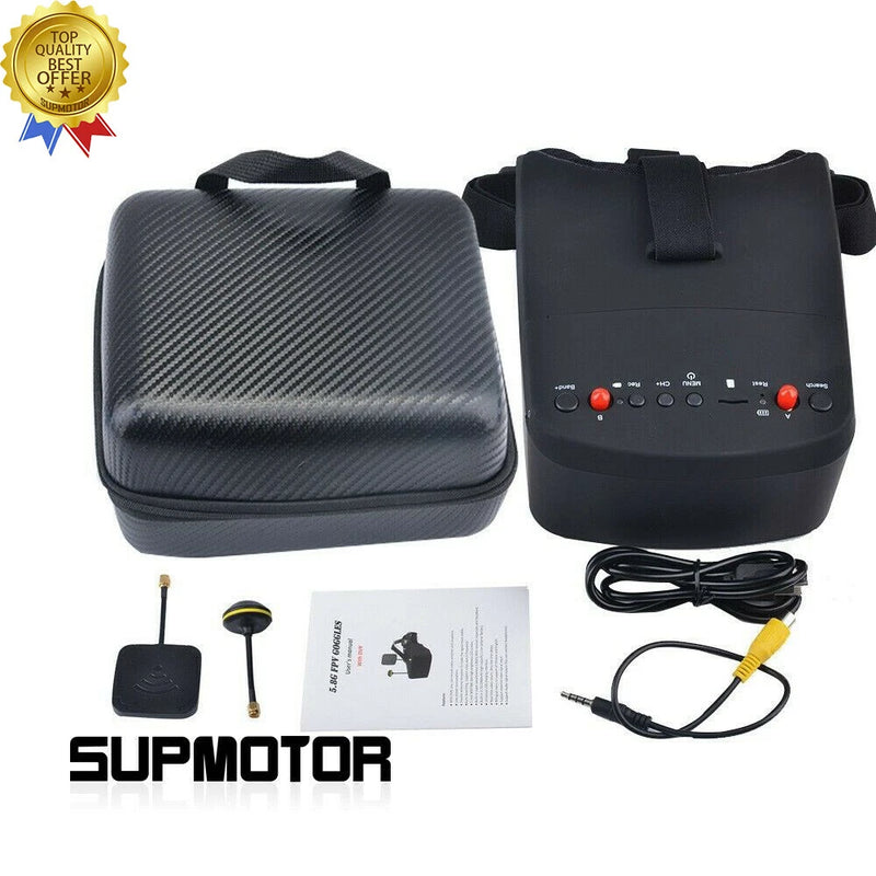 VR FPV Goggles 5.8G 40CH Receiver w/DVR Recording Auto-searching for RC Drone