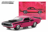 1970 Dodge Challenger T/A w/BFGoodrich Tires Pink 1:64 Model Greenlight 29943-5D