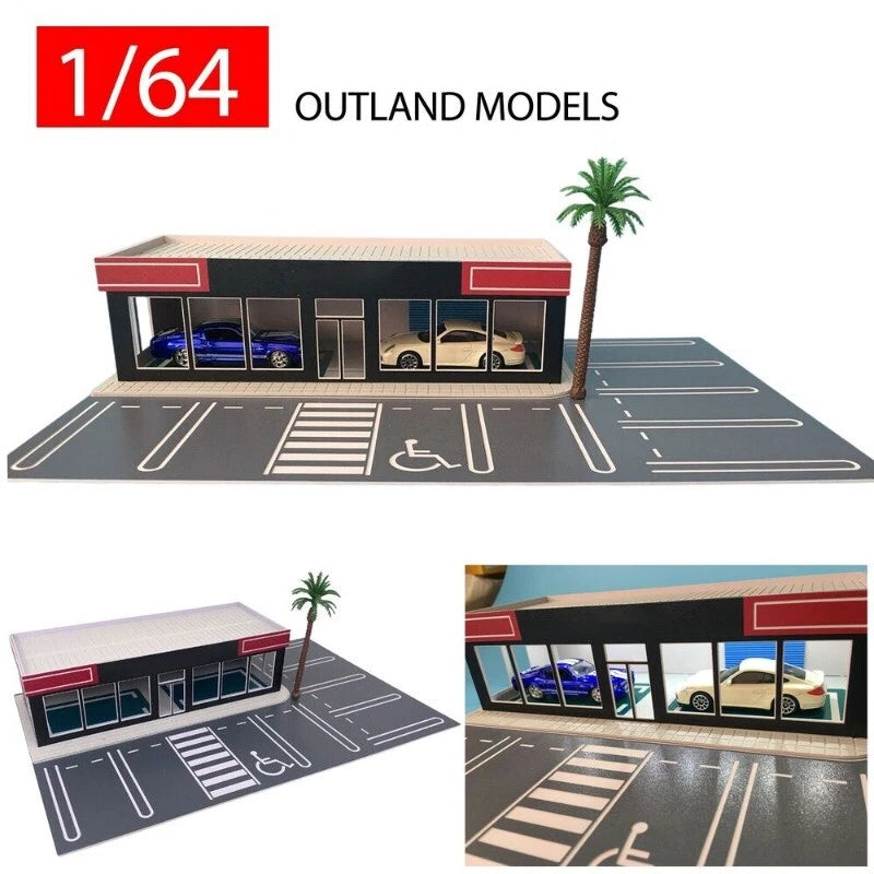 Outland Model Scenery Model Cars Dealership/Car Display Showroom 1:64 S Scale US