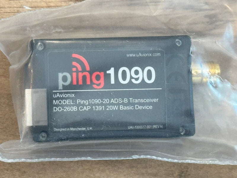 Ping1090 ADS-B Receiver uAvionix UAV-1000517-001 Rev A Drone DO-260B CAP 20W
