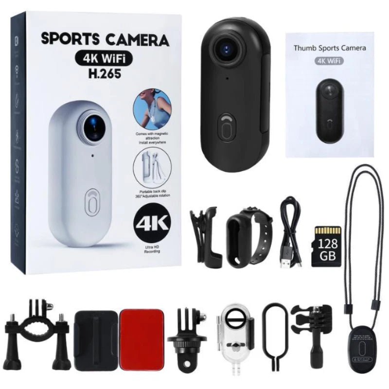 Body Camera 4K Portable Recorder | Mini Thumb POV Cam With Magnetic Mount