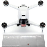 White drone racing FPV skin sticker set with WRAP GRADE logo